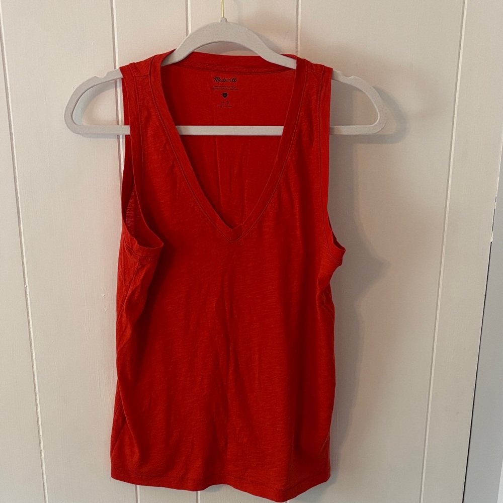 Madewell V neck cotton tank